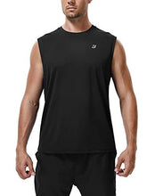 Load image into Gallery viewer, Roadbox Workout Sleeveless Shirts for Men Athletic Gym Basketball Quick Dry Muscle Tank Tops (Black+Grey+Dark Navy, S)