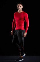Load image into Gallery viewer, ATHLIO CLSX Men's UPF 50+ Long Sleeve Compression Shirts, Water Sports Rash Guard Base Layer, Athletic Workout Shirt, 3pack Black/Charcoal/Red