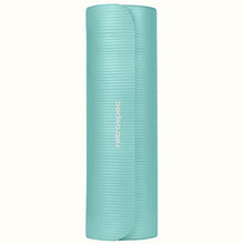 Load image into Gallery viewer, Retrospec Solana Yoga Mat 1" Thick w/Nylon Strap for Men & Women - Non Slip Exercise Mat for Home Yoga, Pilates, Stretching, Floor & Fitness Workouts - Blue Lagoon