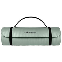 Load image into Gallery viewer, Retrospec Solana Yoga Mat 1" Thick w/Nylon Strap for Men & Women - Non Slip Exercise Mat for Home Yoga, Pilates, Stretching, Floor & Fitness Workouts - Sage