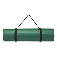 Load image into Gallery viewer, Gaiam Essentials Thick Yoga Mat Fitness &amp; Exercise Mat with Easy-Cinch Carrier Strap, Green, 72&quot;L X 24&quot;W X 2/5 Inch Thick
