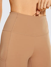 Load image into Gallery viewer, CRZ YOGA Women's Naked Feeling Workout Leggings 25 Inches - High Waisted Yoga Pants with Side Pockets Naked Barley