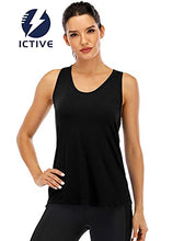 Load image into Gallery viewer, ICTIVE Workout Tank Tops for Women Sleeveless Yoga Tops for Women Mesh Racerback Tank Tops Muscle Tank Workout Tops for Women Backless Running Tank Tops Activewear Gym Tops Black L
