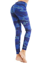 Load image into Gallery viewer, COOLOMG Women's Yoga Running Pants Printed Compression Leggings Workout Tights Hidden Pocket Purple Camo Medium