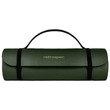 Load image into Gallery viewer, Retrospec Solana Yoga Mat 1" Thick w/Nylon Strap for Men & Women - Non Slip Exercise Mat for Home Yoga, Pilates, Stretching, Floor & Fitness Workouts - Wild Spruce