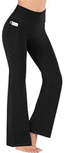 Load image into Gallery viewer, Heathyoga Women Bootcut High Waist Yoga Pants with Pockets, Black, X-Large