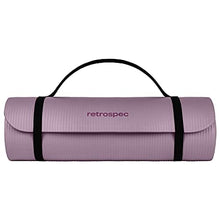 Load image into Gallery viewer, Retrospec Solana Yoga Mat 1" Thick w/Nylon Strap for Men & Women - Non Slip Exercise Mat for Home Yoga, Pilates, Stretching, Floor & Fitness Workouts -Violet Haze