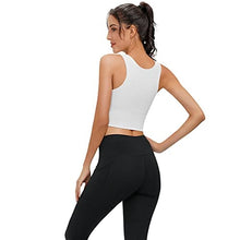 Load image into Gallery viewer, High Neck Sports Bra for Women Longline Full Coverage Sports Bras Medium Impact Padded Workout Crop Tops for Yoga Gym