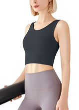 Load image into Gallery viewer, High Neck Longline Sports Bras for Women High Impact Full Coverage Sports Bra Padded Yoga Gym Tops Workout Crop Tank