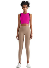 Load image into Gallery viewer, High Neck Sports Bra for Women Longline Full Coverage Sports Bras for Yoga Gym Medium Impact Padded Workout Crop Tops