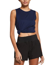 Load image into Gallery viewer, BALEAF Women's Sleeveless Athletic Shirts Workout Running Tank Tops Active Gym Tops Navy Size