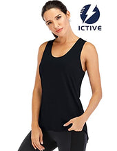 Load image into Gallery viewer, ICTIVE Yoga Tops for Women Loose Fit Workout Tank Tops for Women Backless Sleeveless Keyhole Open Back Muscle Tank Running Tank Tops Workout Tops Racerback Gym Summer Tops Black XXL
