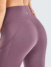 Load image into Gallery viewer, CRZ YOGA Women's Naked Feeling Workout Leggings 25 Inches - High Waisted Yoga Pants with Side Pockets Antique Bark