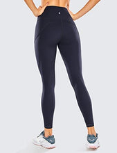 Load image into Gallery viewer, CRZ YOGA Women's Naked Feeling Workout Leggings 25 Inches - High Waisted Yoga Pants with Side Pockets Navy