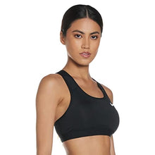Load image into Gallery viewer, Nike Women's Medium Support Non Padded Sports Bra with Band, Black/Black/(White), Medium