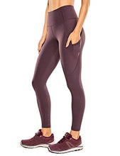 Load image into Gallery viewer, CRZ YOGA Women's Naked Feeling Workout Leggings 25 Inches - High Waisted Yoga Pants with Side Pockets Arctic Plum