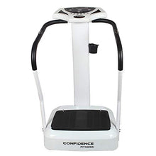 Load image into Gallery viewer, Confidence Fitness Whole Body Vibration Plate Trainer Machine with Arm Straps White