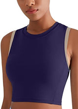 Load image into Gallery viewer, High Neck Sports Bra for Women Longline Full Coverage Sports Bras for Yoga Gym Medium Impact Padded Workout Crop Tops