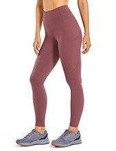 Load image into Gallery viewer, CRZ YOGA Women's Naked Feeling Workout Leggings 25 Inches - High Waisted Yoga Pants with Side Pockets Sepia