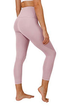 Load image into Gallery viewer, Yogalicious High Waist Ultra Soft Lightweight Capris - High Rise Yoga Pants - Rose Bud Nude Tech - XS