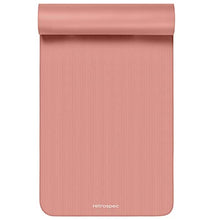 Load image into Gallery viewer, Retrospec Solana Yoga Mat 1" Thick w/Nylon Strap for Men & Women - Non Slip Exercise Mat for Home Yoga, Pilates, Stretching, Floor & Fitness Workouts - Rose