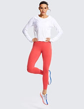 Load image into Gallery viewer, CRZ YOGA Women's Naked Feeling Workout Leggings 25 Inches - High Waisted Yoga Pants with Side Pockets Brick Rose