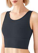 Load image into Gallery viewer, High Neck Longline Sports Bras for Women High Impact Full Coverage Sports Bra Padded Yoga Gym Tops Workout Crop Tank