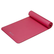 Load image into Gallery viewer, Gaiam Essentials Thick Yoga Mat Fitness & Exercise Mat with Easy-Cinch Carrier Strap, Pink, 72"L X 24"W X 2/5 Inch Thick