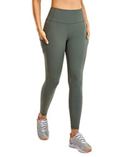 Load image into Gallery viewer, CRZ YOGA Women's Naked Feeling Workout Leggings 25 Inches - High Waisted Yoga Pants with Side Pockets Grey Sage