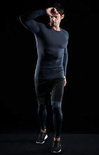 Load image into Gallery viewer, ATHLIO CLSX Men's UPF 50+ Long Sleeve Compression Shirts, Water Sports Rash Guard Base Layer, Athletic Workout Shirt, 3pack Black/Charcoal/Red