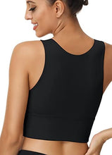 Load image into Gallery viewer, High Neck Sports Bra for Women Longline Full Coverage Sports Bras Medium Impact Padded Workout Crop Tops for Yoga Gym