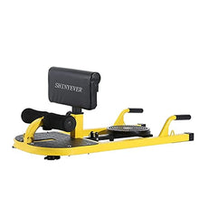 Load image into Gallery viewer, SHINYEVER 5 in 1 Deep Sissy Squat Multifunction Fitness Trainer Deep Squat Machine for Home Gym Workout Station Leg Exercise Machine Yellow
