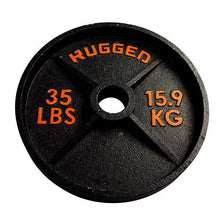 Load image into Gallery viewer, 35 lb. Rugged Deep Dish Olympic Plate Individual 16KG Weight Plate - The Home Fitness Corp
