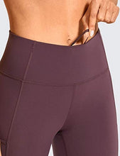 Load image into Gallery viewer, CRZ YOGA Women's Naked Feeling Workout Leggings 25 Inches - High Waisted Yoga Pants with Side Pockets Arctic Plum