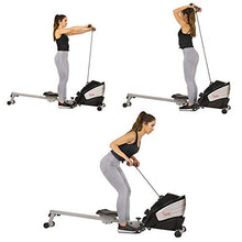 Load image into Gallery viewer, Sunny Health & Fitness Dual Function Magnetic Rowing Machine w/ Digital Monitor, Multi-Exercise Step Plates, 275 LB Max Weight and Foldable - SF-RW5622