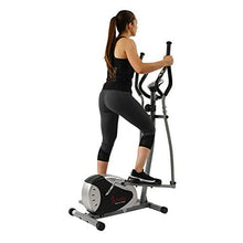 Load image into Gallery viewer, Sunny Health & Fitness SF-E905 Elliptical Machine Cross Trainer with 8 Level Resistance and Digital Monitor , Gray, White, 28 L x 17 W x 57 H
