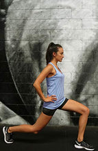 Load image into Gallery viewer, icyzone Workout Tank Tops for Women - Racerback Athletic Yoga Tops, Running Exercise Gym Shirts(Pack of 3)(L, Black/Granite/Blue)