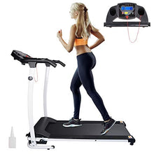 Load image into Gallery viewer, AW Folding Electric Treadmill Portable Running Walking Treadmill with LCD Display Easy Assembly for Home Exercise White