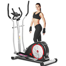 Load image into Gallery viewer, ANCHEER Elliptical Machine, Cross Trainer with Pulse Rate Grips and LCD Monitor, 8 Resistance Levels Smooth Quiet Driven for Home Gym Office Workout 350LBS Weight Limit