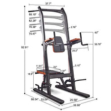 Load image into Gallery viewer, HARISON Multifunction Power Tower with Bench Pull up Bar dip station for Home Gym workout Strength Training Fitness Equipment