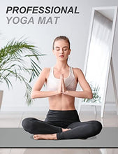 Load image into Gallery viewer, Yoga Mat with Strap, 1/3 Inch Extra Thick Yoga Mat Double-sided Non Slip, Professional TPE Yoga Mats for Women Men, Workout Mat for Yoga, Pilates and Floor Exercises