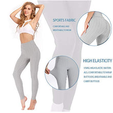 Load image into Gallery viewer, AIMILIA Butt Lifting Anti Cellulite Leggings for Women High Waisted Yoga Pants Workout Tummy Control Sport Tights Gray