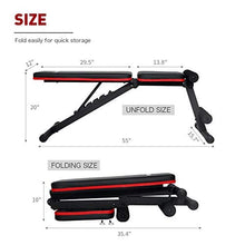 Load image into Gallery viewer, PASYOU Adjustable Weight Bench Full Body Workout Multi-Purpose Foldable Incline Decline Exercise Workout Bench for Home Gym