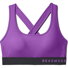 Load image into Gallery viewer, Under Armour womens HeatGear Armour Mid Impact Crossback Sports Bra , Exotic Bloom (568)/Exotic Bloom , Small

