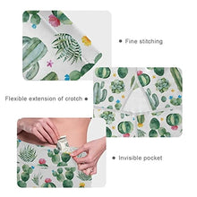 Load image into Gallery viewer, visesunny High Waist Yoga Pants with Pockets Green Watercolor Cactus Succulents and Multicolored Flower Buttery Soft Tummy Control Running Workout Pants 4 Way Stretch Pocket Leggings