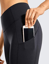 Load image into Gallery viewer, CRZ YOGA Women's Naked Feeling Workout Leggings 25 Inches - High Waisted Yoga Pants with Side Pockets Black