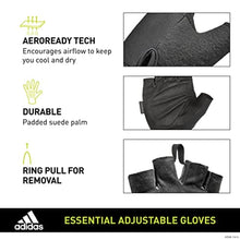Load image into Gallery viewer, adidas Essential Adjustable Fingerless Gloves for Men and Women - Padded Weight Lifting Gloves - Adjustable Wrist Straps for Tailored, Secure Fit - Red, Large