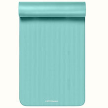 Load image into Gallery viewer, Retrospec Solana Yoga Mat 1" Thick w/Nylon Strap for Men & Women - Non Slip Exercise Mat for Home Yoga, Pilates, Stretching, Floor & Fitness Workouts - Blue Lagoon