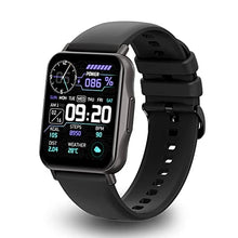 Load image into Gallery viewer, Smart Watch, Hongmed 1.69"(43mm) Fitness Watch with Temperature Blood Pressure Oxygen Monitor for Android Phones and iPhone Compatible, Waterproof Activity Tracker for Men and Women Black