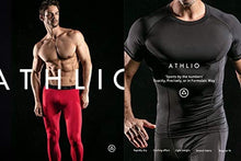 Load image into Gallery viewer, ATHLIO Men's UPF 50+ Long Sleeve Compression Shirts, Water Sports Rash Guard Base Layer, Athletic Workout Shirt, 3pack White/White/White